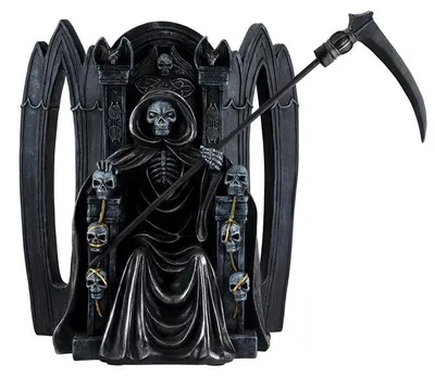 Heiliger Tod Figur, 40 cm, schwarz, Harz