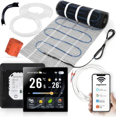 Produktbild von Thermostat mit Heizmatte, Set Heizmatte 5,0 m² mit Thermostat NICE.B