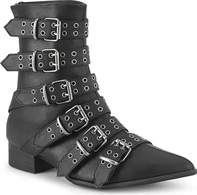 A single black boot is shown against a white background.