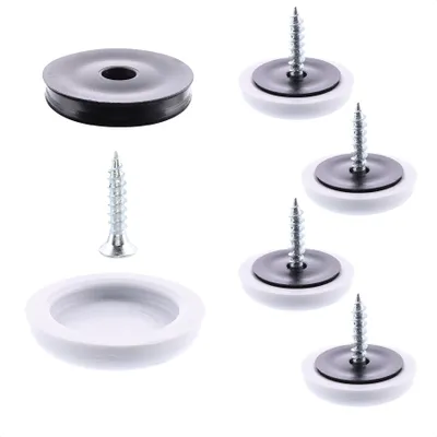 Produktbild von WAGNER QuickClick® Kunststoffgleiter HYPER SLIM - 4x Schraube, je 4x Basis Ø 14 mm & Gleiter Ø 20 mm, DE Ware - 16791799