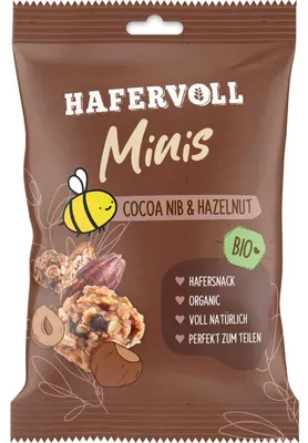 Produktbild von Hafervoll Minis Cocoa Nib & Hazelnut 65g