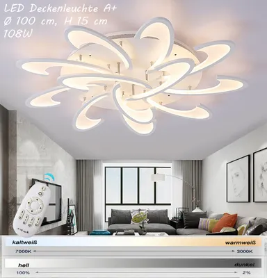 Produktbild von 2127-12 LED Deckenleuchte mit Fernbedienung Lichtfarbe/ Helligkeit einstellbar