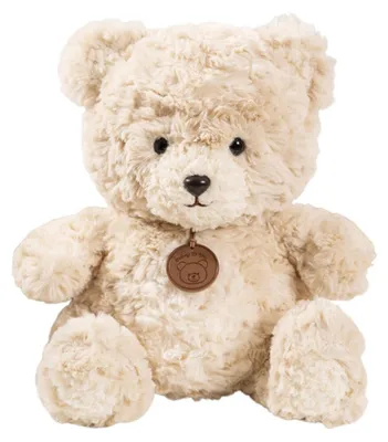 Image de Mascotte en peluche Ours en peluche à câliner avec médaillon Beige 25Cm