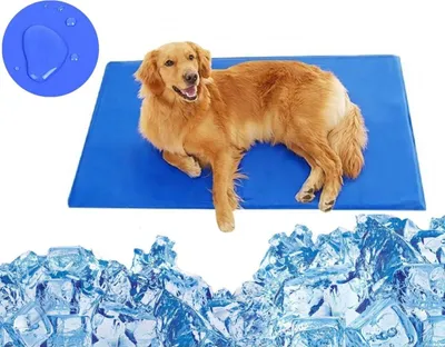 Obrázok produktu pre Gélová chladiaca podložka pre domáce zvieratá 50x90 cm Modrá