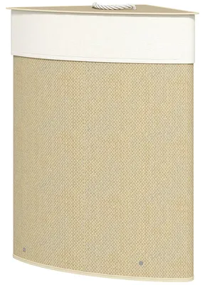 Produktbild von HOMCOM Bambus Wäschekorb mit Deckel 55 L Eck Wäschesammler für Badezimmer