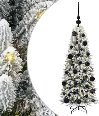 Obrázok produktu pre vidaXL Umelý vianočný stromček so 150 LED diódami so stojanom biely 120 cm