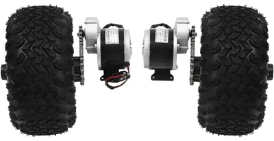 Produktbild von Motorantrieb Luftreifen Umbausatz, Doppelrad-Set, Elektrisches Fahrkit, schwarz