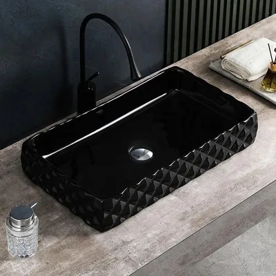 Immagine prodotto di Lavabo rettangolare Lavabo da appoggio due misure Moderno Nuovo