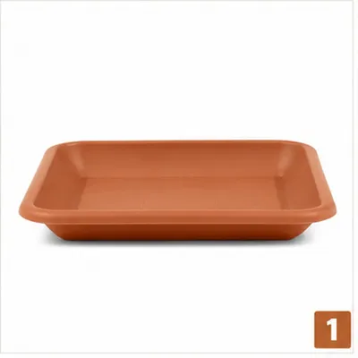 Produktbild von Pflanztopfuntersetzer Jana Terrakotta 41 x 41 cm - Frostsicher & UV-Beständig