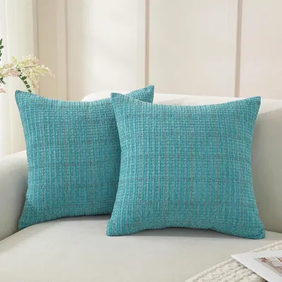 Obrázok produktu pre Poťahy na vankúše 60x60 cm, vzor krížikov, svetlomodrá farba, sada 2 kusov