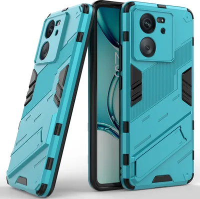 Produktbild von Armor Hülle für Xiaomi 13T/13T Pro/Redmi K60 Ultra, Hybrid PC TPU Bumper Stoßfestes Schutzhülle mit Standfunktion Blau
