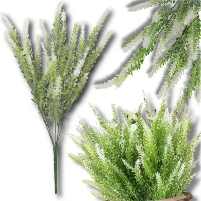 Produktbild von Künstliche weiße Blumen, 12 Stück, dekorativer Lavendelstrauß