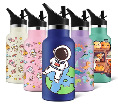 Produktbild von Thermosflasche doppelwandig, 350 ml, BPA-frei, Edelstahl, für Schule und Sport
