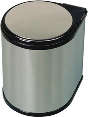 Produktbild von Sagero Abfalleimer / Türsammler 13 Liter Edelstahl/schwarz ab 40 cm Schrankbreite