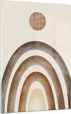 Produktbild von Bilder auf glas - Einteilig - Stück geometrisch Boho - 50x70cm - Glasbilder - Wandbilder - Bilder - zum Aufhängen bereit - Wanddekoration aus Glas - Glas Bilder - Wandbild auf Glas - GPA50x70-4841