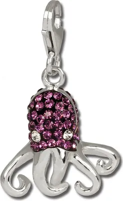 Image de SilberDream Femme Charm pieuvre zirconium violet Pendentif à breloques 925 Argent D2GSC517V