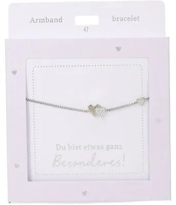 Produktbild von Depesche Armband Silber mit 2 Herzen - Freundschaftsschmuck Geschenk