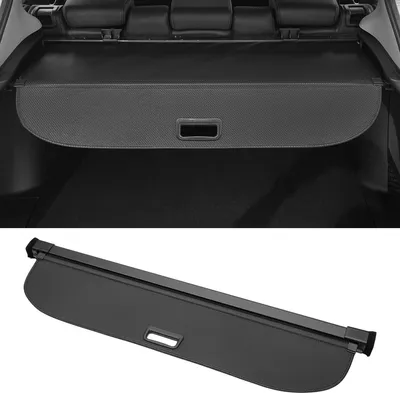 Image de Cache-Bagages Rétractable Pour Coffre De Voiture Pour Audi Q5 Sq5 2018-2024 Étagère De Coffre Arrière Étagère De Bagages Écran De Sécurité Pare-Soleil, Fibre De Carbone Noire