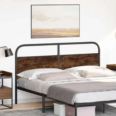 Produktbild von vidaXL Ersatz-Kopfteil Räuchereiche 160 cm Stahl und Holzwerkstoff