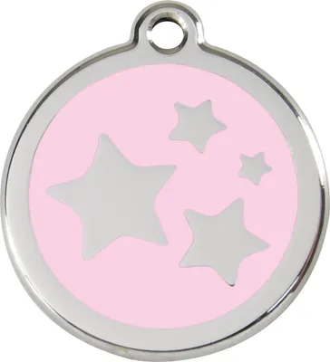 Produktbild von RedDingo Hundemarke mit individueller Gravur Stern pink, Größe: L