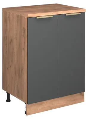Obrázek produktu pro Skříň do podkroví Vicco Rion Antracitově zlatý 60 x 81.6 cm bez šikminy se 2 dveřmi, Model 60810