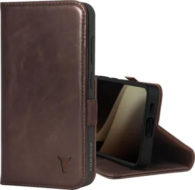 Immagine prodotto di TORRO Custodia in pelle per Galaxy S24 (con funzione stand) - Marrone scuro