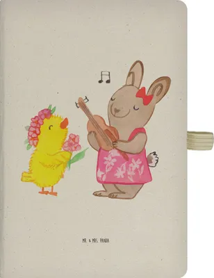 Produktbild von Mr. & Mrs. Panda notizbuch a4 Ostern Frühlingsgefühle - Transparent - Geschenk, Ostergrüße, Osterhase, skizzenbuch, Adressbuch, Musik, Frühling, Tagebuch, Journal, Hase
