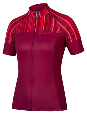 Image de Endura PINSTRIPE, maillot à manches courtes, couleur Bordeaux, taille S