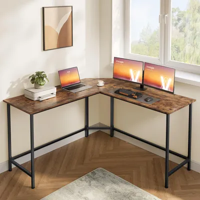 Obrázek produktu pro VASAGLE Psací stůl, počítačový stůl ve tvaru L, 140 cm, rohový psací stůl, úsporný kancelářský stůl, gaming, domácí kancelář, snadná montáž