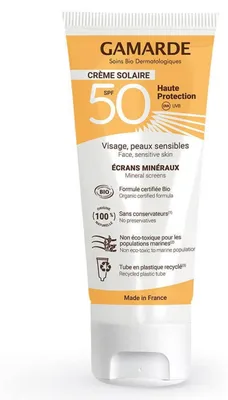Image de Gamarde, Gamarde, bio, protection solaire, crème solaire, pour le visage, SPF 50, 40 ml