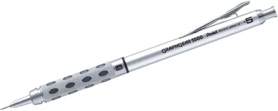 Produktbild von Druckbleistift Graphgear 1000 0,5mm silber/schwarz Packung mit 12 Stück