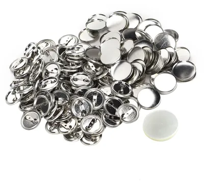 Leere Button-Sets, 25 mm, 100 Stück mit Sicherheitsnadeln, DIY