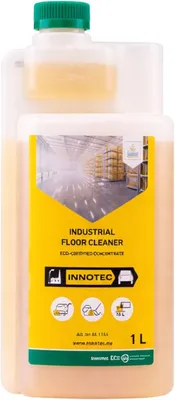 Immagine prodotto di INNOTEC Industrial Floor Cleaner 1 L – potente detergente per pavimenti per l'industria e le officine – scioglie olio, grasso, sporco e depositi su cemento e piastrelle