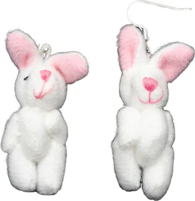 Produktbild von Hase Ohrringe Hasenohrringe Miniblings Häschen Osterhase Kaninchen Plüsch Ostern