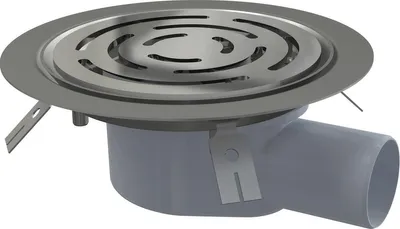 Zdjęcie produktu dla AlcaDrain Bodenablauf 105×105/50 mm mit einem waagrechten Abgang, Edelstahl Rost, Edelstahl-Dichtungflansch und Manschette-2. Abdichtung, Kombi-Geruchsverschluss SMART