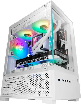 Zdjęcie produktu dla Mars Gaming MC-SE2W, Mini Tower, PC, Biały, micro ATX, Mini-ITX, Gaming, Wielo