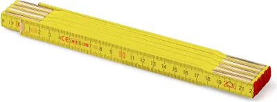 Zdjęcie produktu dla Metrie, miara składana Perfekt-10, żółta, stalowe połączenia, 2 m