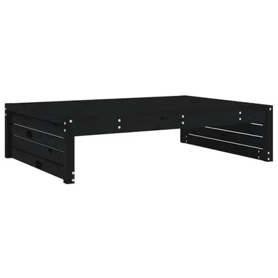 Produktbild von vidaXL Gartenhocker Schwarz 120x80 cm Massivholz Kiefer