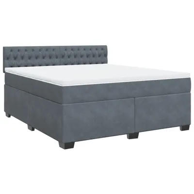 Obrázok produktu pre vidaXL Boxspring posteľ s matracom Dark Grey 180x200 cm Velvet