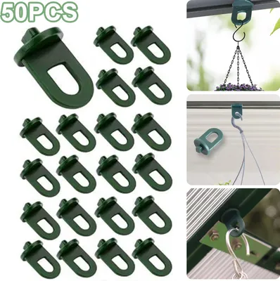 Produktbild von 50pcs Gewächshaus-Clip-Befestigungselement stabil starke Plastik-Schleimbahn-Schloss Mehrzweck-Stütze Zubehör Pot Plant Kleiderbügel Anschlussschnalle Gartenzubehör