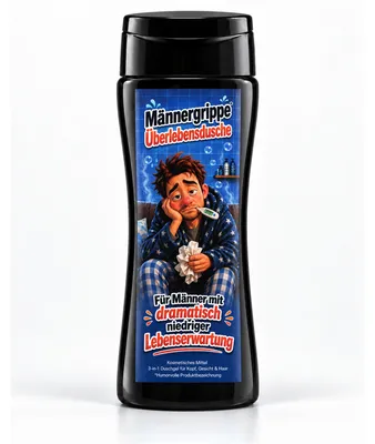 Produktbild von Männergrippe Überlebensdusche – lustiges 3-in-1 Duschgel & Geschenk