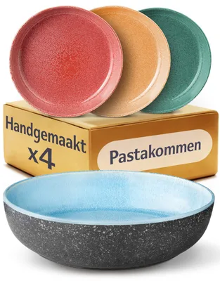 Image de Ensemble de 4 assiettes creuses Ø 22 cm en grès