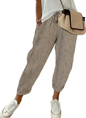 Productafbeelding van Currero Striped Yacht Pants Dames Wit XXL