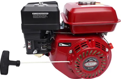 Zdjęcie produktu dla 212 ccm 4-suwowy silnik benzynowy, 1-cylindrowy, 7,5 KM (4000 W) 3600 obr/min, rozruch ciągły, wał korbowy Ø20 mm, czarny