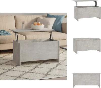 Obrázok produktu pre vidaXL Konferenčný stolík betón sivý 102x55,5x52,5 cm materiál na báze dreva - Konferenčné stolíky