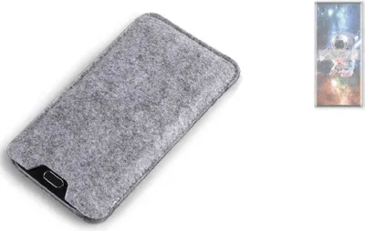 Produktbild von K-S-Trade Filz Handyhülle kompatibel mit ZTE Axon 50 Ultra Schutzhülle Filztasche Filz Tasche Case Sleeve Handy Hülle Filzhülle grau