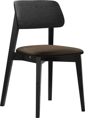 Produktbild von MIRJAN24 Stuhl KT63, Esszimmerstuhl aus Buchenholz, 47x49x80 cm, 1-Stück (Farbe: Magic Velvet 2205, Holzfarbe: Schwarz)