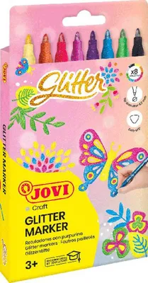 Zdjęcie produktu dla JOVI Mazaki z Brokatem 8 Kolorów
