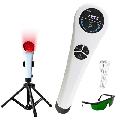 Produktbild von Rotlichtlampe für Haustiere ,18 LEDs, 4000mAh Akku, Gelenk- & Muskeltherapie für Hunde, Katzen & Pferde