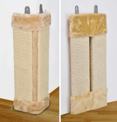 Produktbild von Katzenkratzbrett ca. 50 x 23cm aus Natursisal mit Plüsch